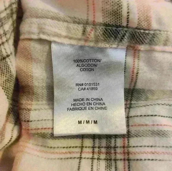 Care bears logo, women's lightweight flannel, size med. Gray, cream, button-up - Picture 6 of 10